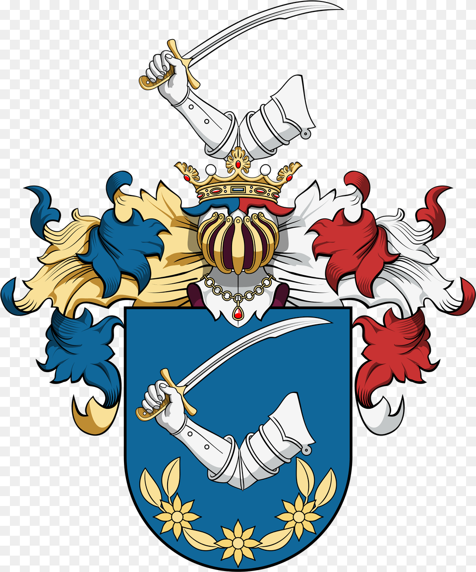 Coat Of Arms Kruchio Family Crest, Sword, Weapon Free Transparent Png