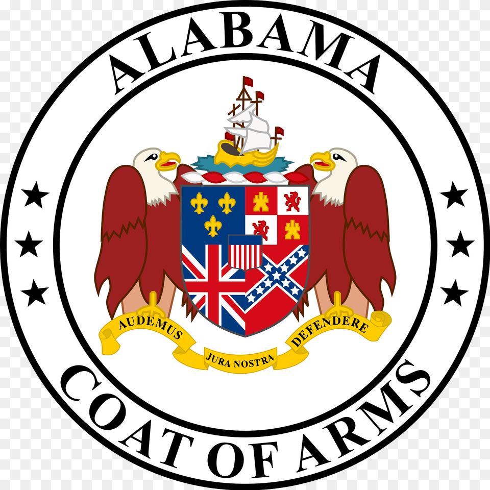Coat Of Arms Of Alabama Seal Clipart, Emblem, Symbol, Logo, Badge Free Png Download