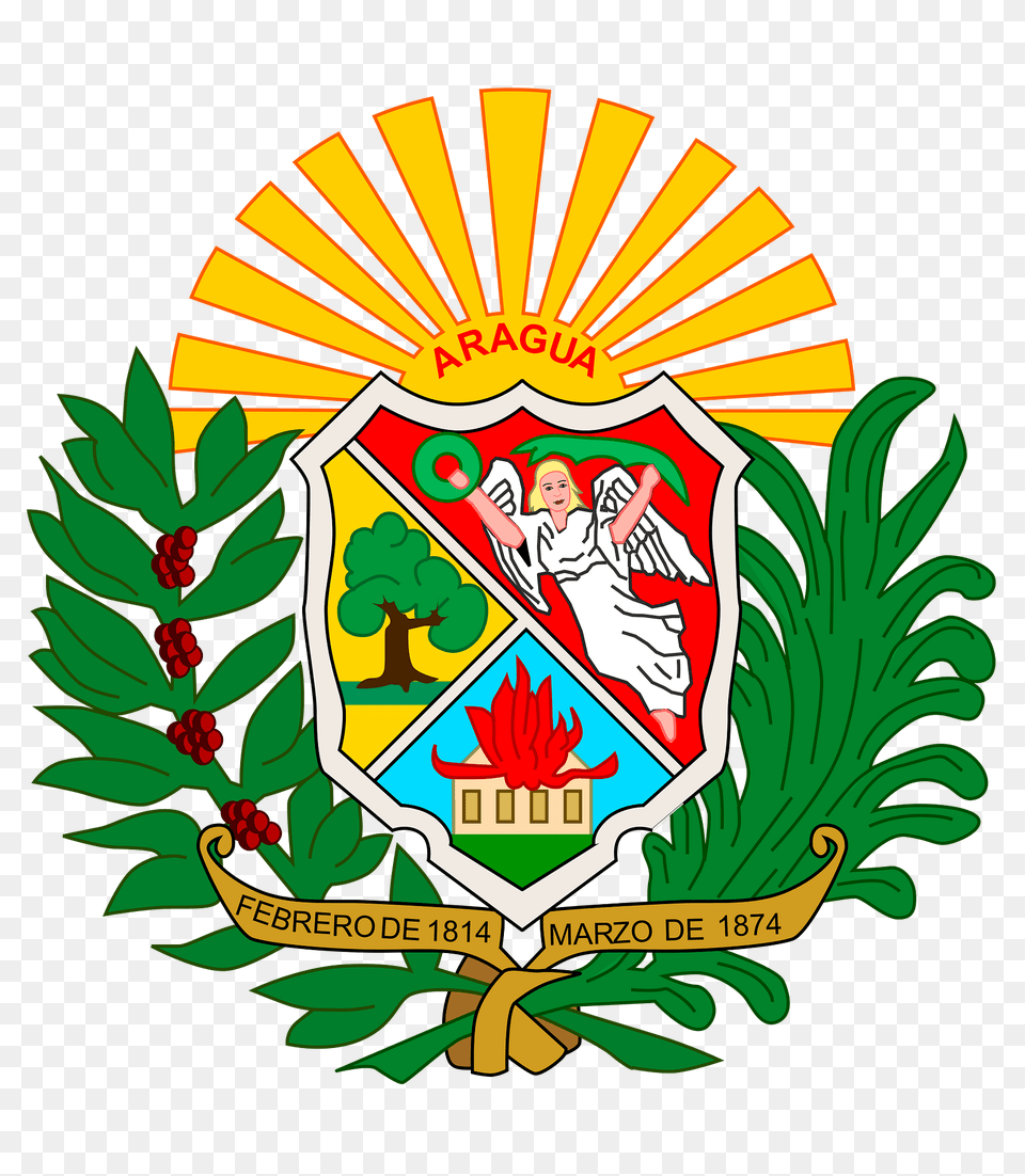 Coat Of Arms Of Aragua Clipart, Symbol, Emblem, Adult, Person Png