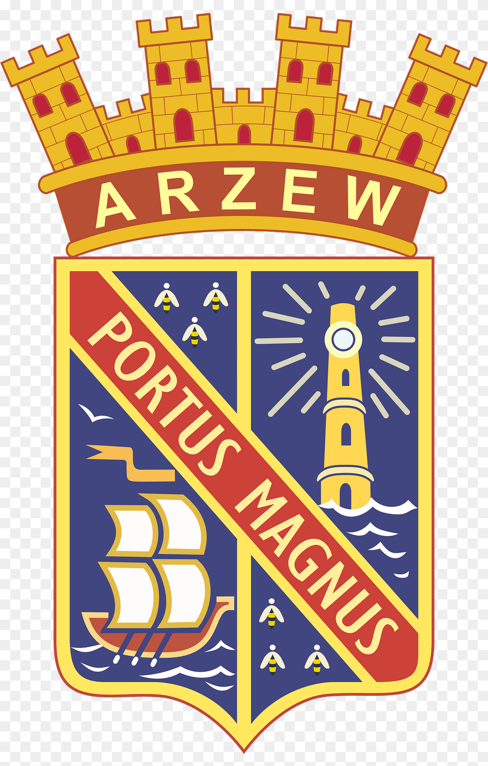 Coat Of Arms Of Arzew French Algeria Clipart, Logo, Emblem, Symbol, Badge Free Transparent Png