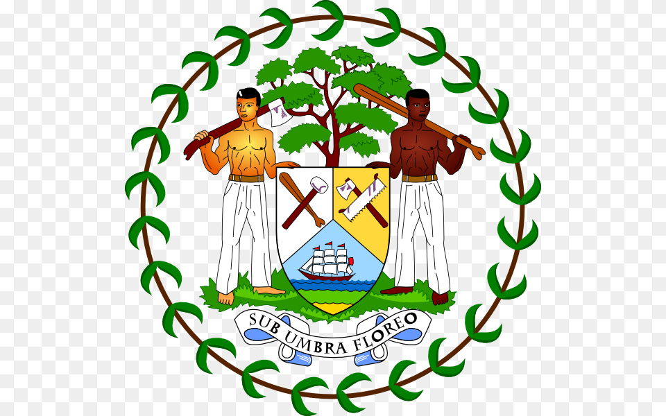 Coat Of Arms Of Belize Clip Art, Person, People, Boy, Child Free Transparent Png