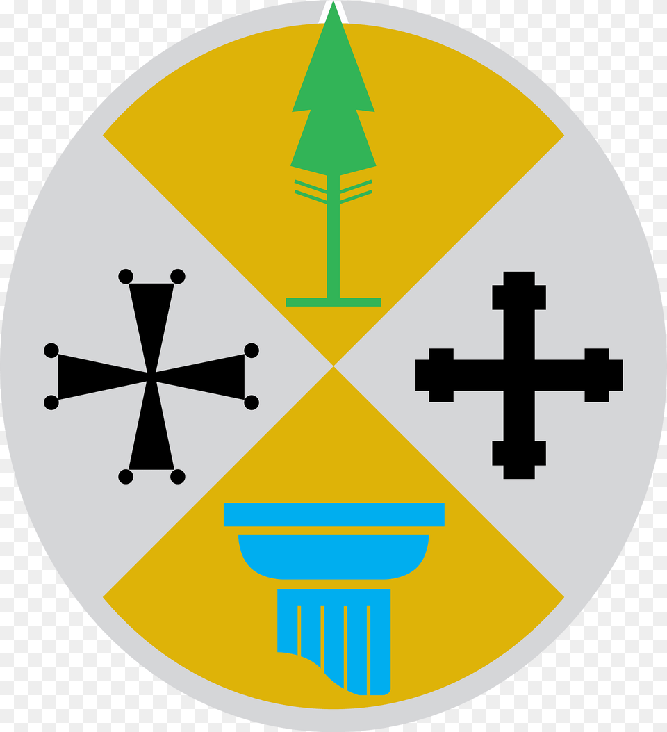 Coat Of Arms Of Calabria Clipart, Symbol, Cross Free Png