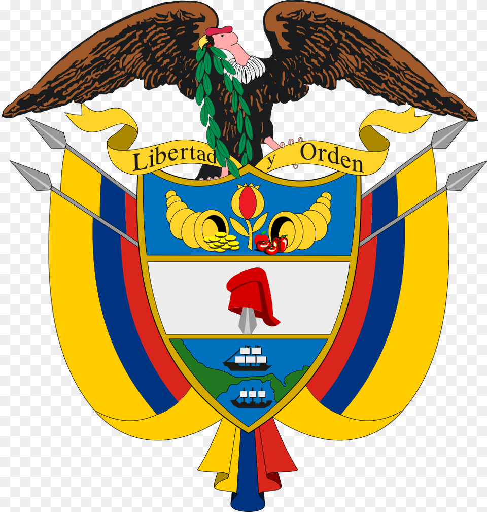 Coat Of Arms Of Colombia, Emblem, Symbol Free Png Download