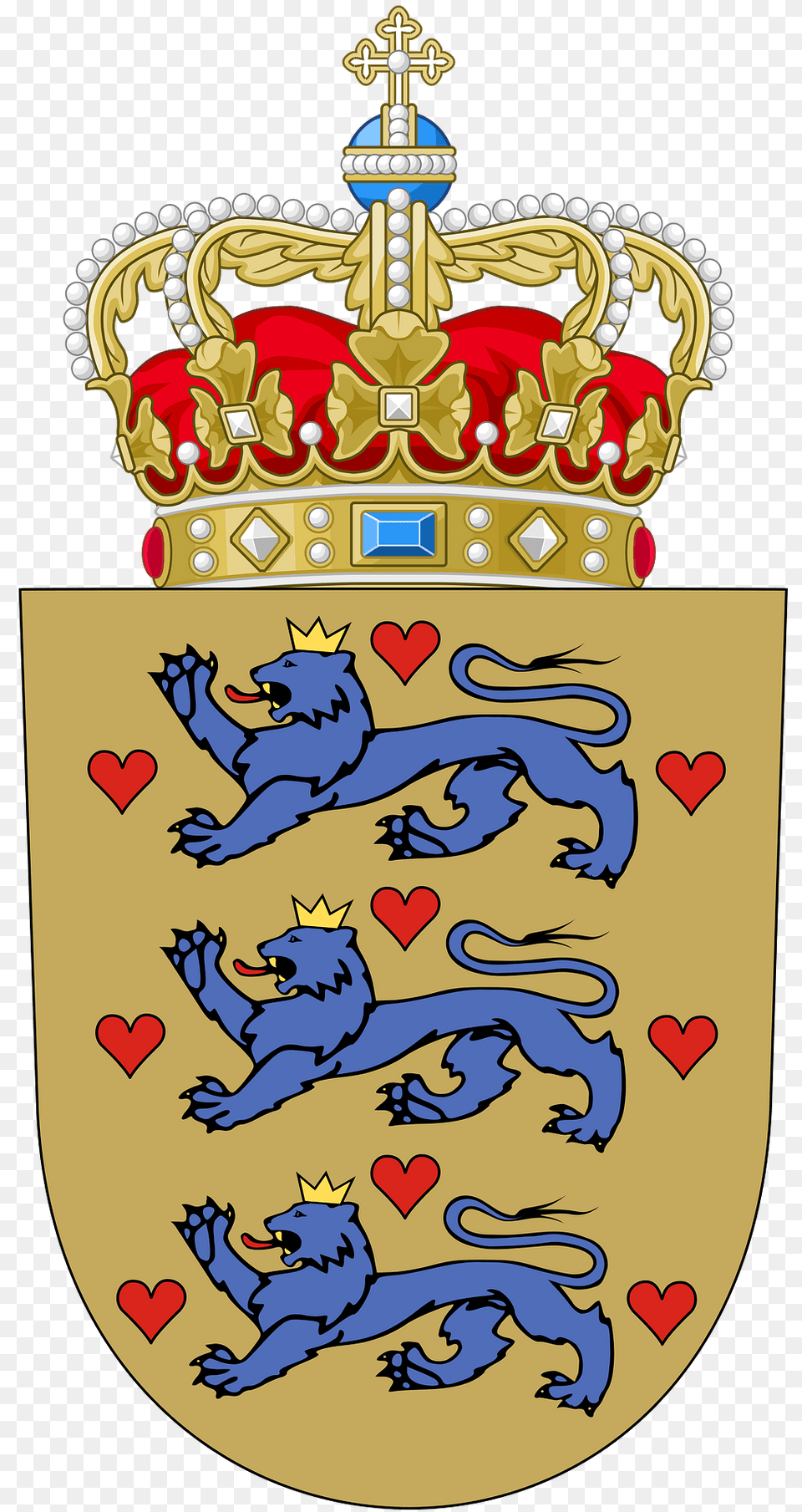 Coat Of Arms Of Denmark Clipart, Accessories, Jewelry, Crown Png