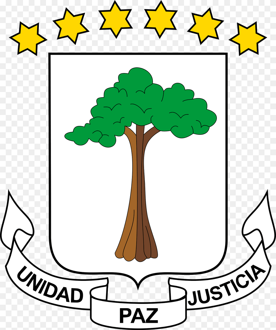 Coat Of Arms Of Equatorial Guinea Clipart, Symbol, Plant, Tree, Emblem Free Transparent Png