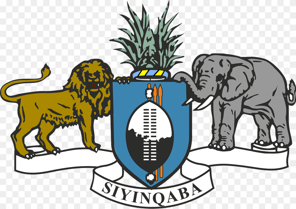 Coat Of Arms Of Eswatini Clipart, Animal, Lion, Mammal, Wildlife Free Transparent Png