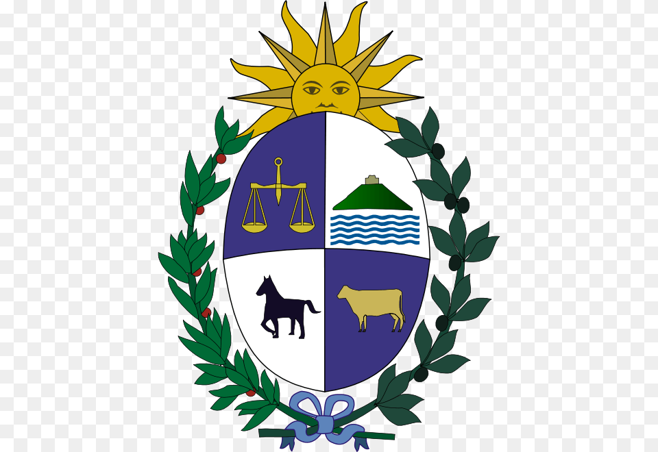 Coat Of Arms Of Felicia Uruguay Tile Coaster, Emblem, Symbol, Logo, Animal Free Png