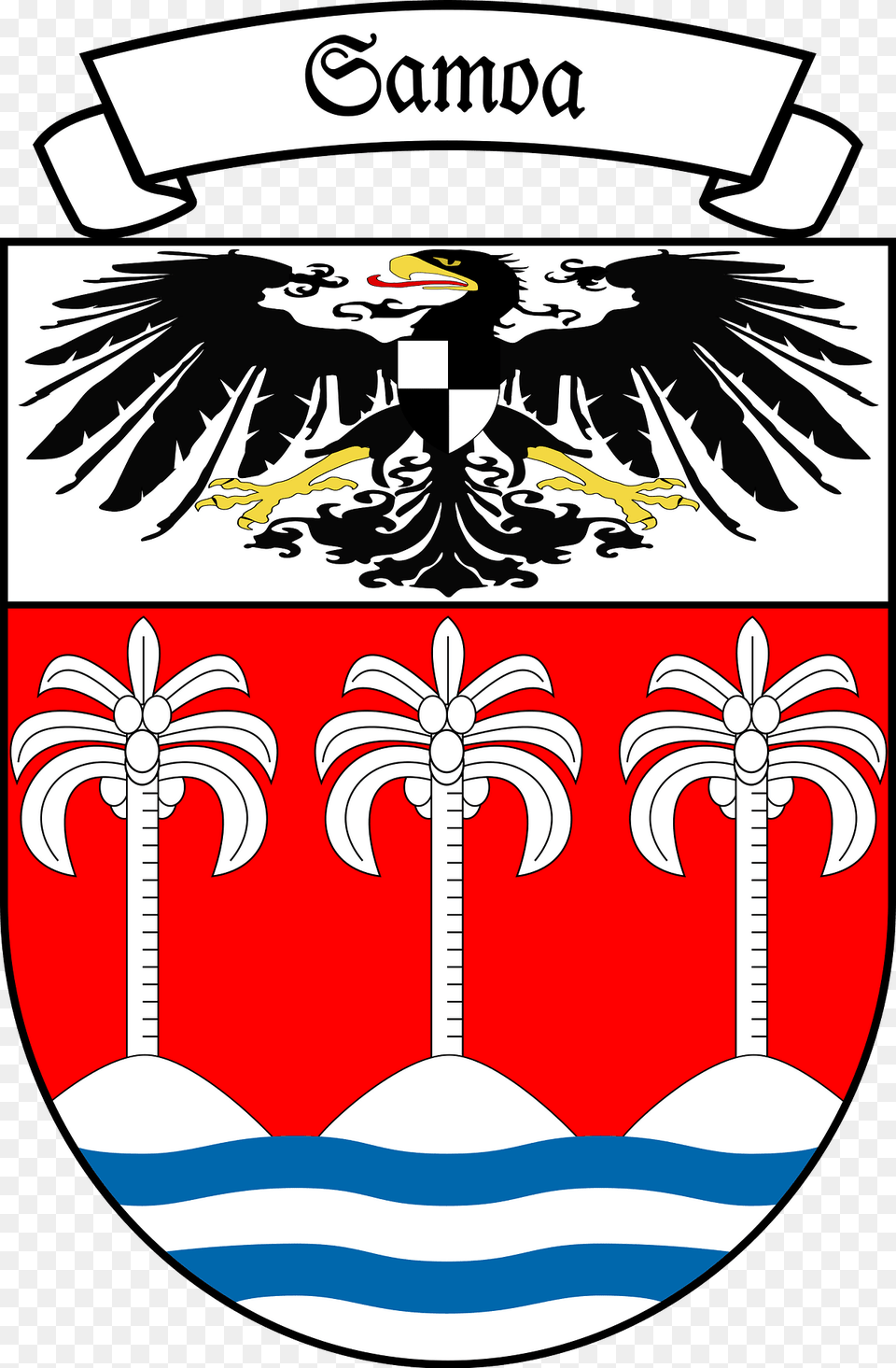Coat Of Arms Of German Samoa Clipart, Armor, Emblem, Symbol, Shield Free Png Download