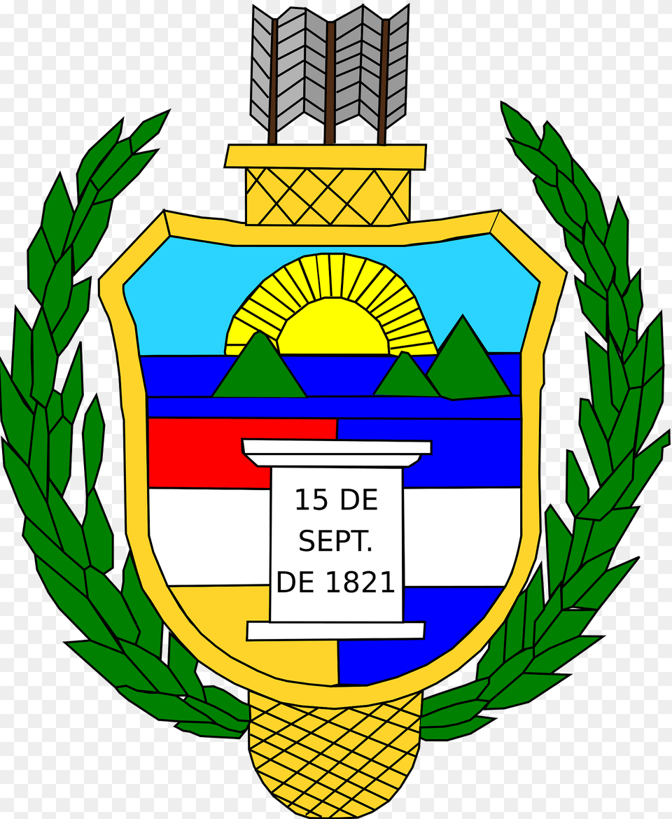 Coat Of Arms Of Guatemala 1851 1858 Clipart, Emblem, Symbol, Ammunition, Grenade Png