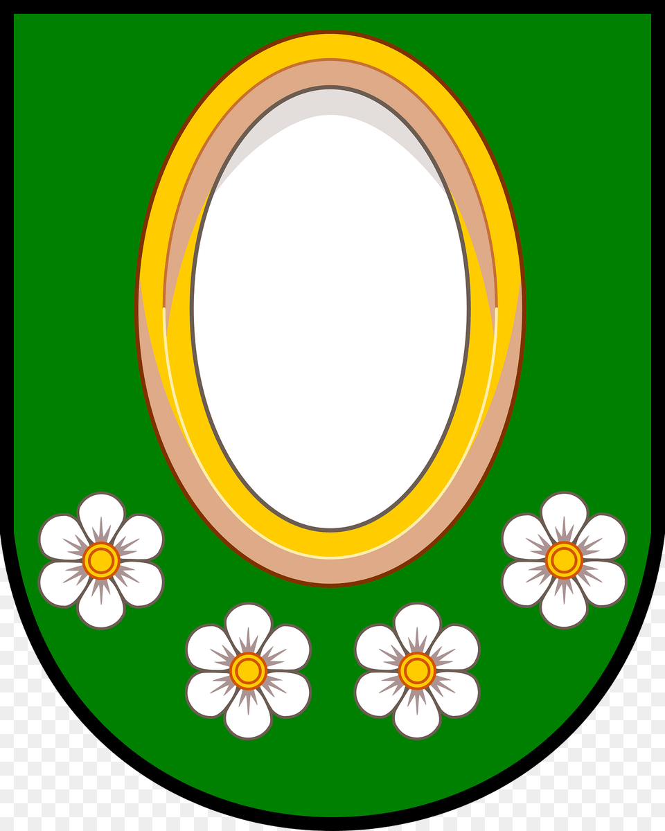Coat Of Arms Of Holkovy Clipart, Oval, Daisy, Flower, Plant Free Png