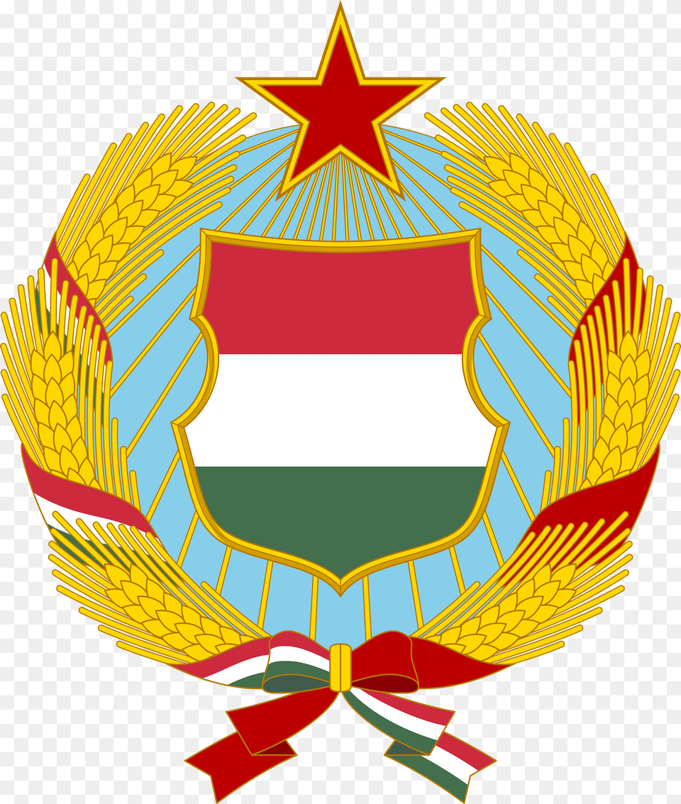 Coat Of Arms Of Hungary 1957 1990 Clipart, Emblem, Symbol, Logo Png Image