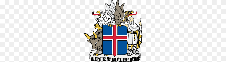 Coat Of Arms Of Iceland, Person, Emblem, Symbol Png Image