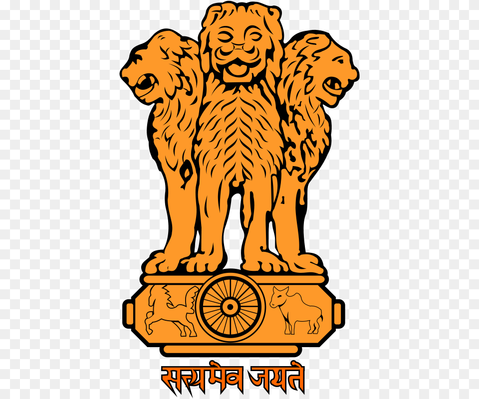 Coat Of Arms Of India Figure Of National Emblem, Animal, Mammal, Wildlife, Lion Free Png