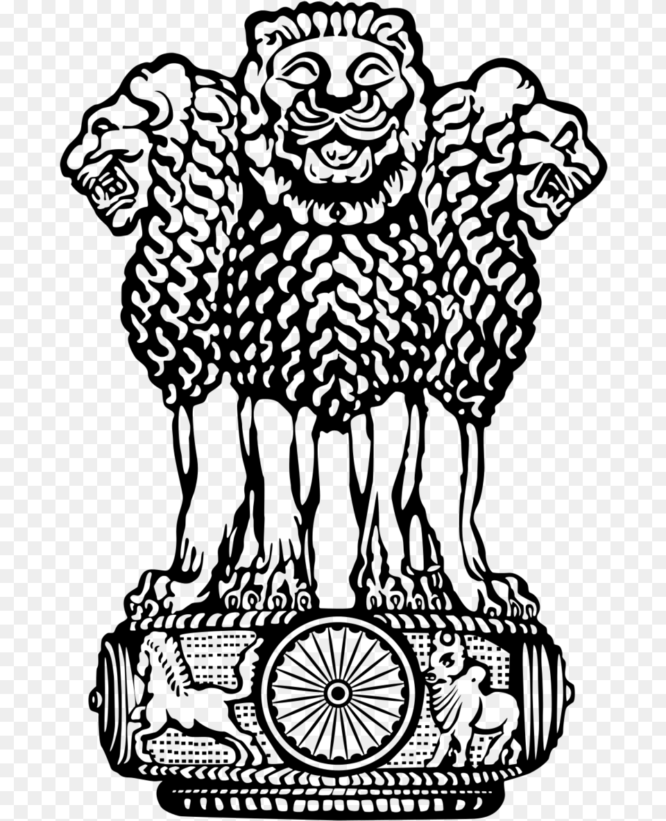 Coat Of Arms Of India Photos Indian National Emblem, Gray Free Transparent Png