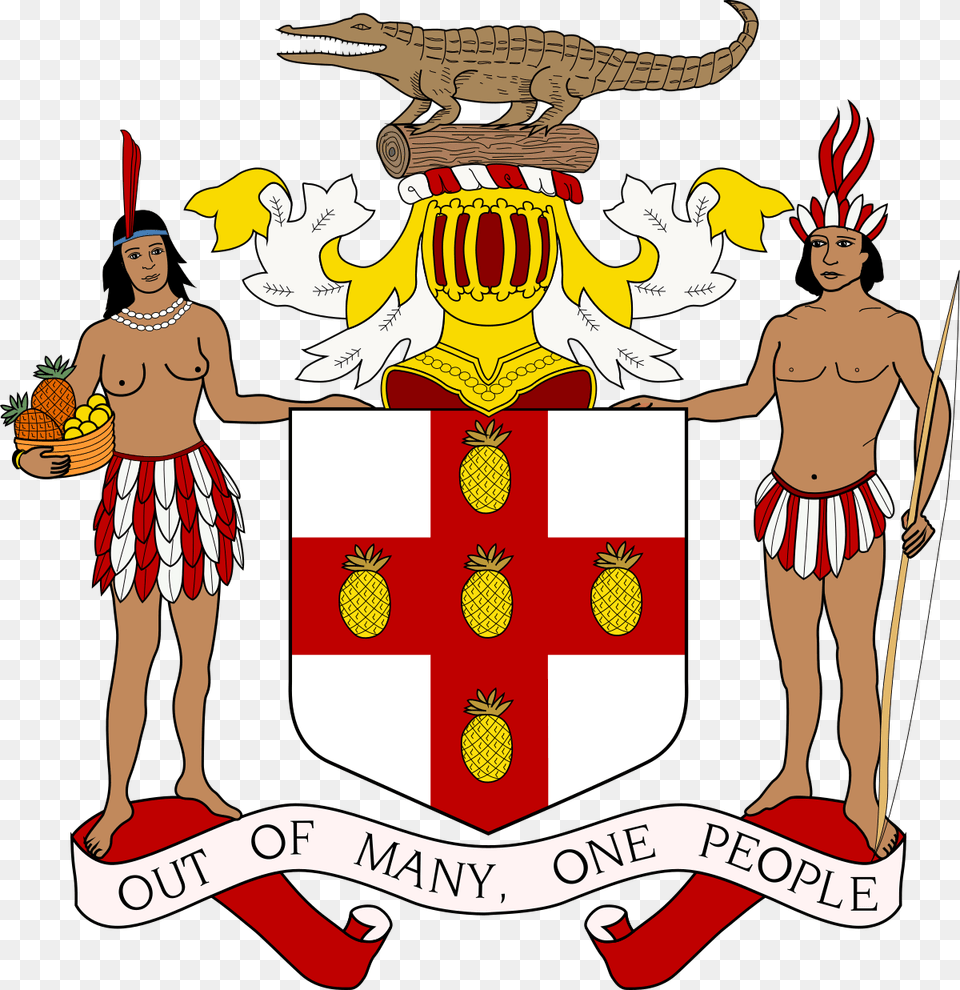 Coat Of Arms Of Jamaica, Adult, Symbol, Person, Female Free Png
