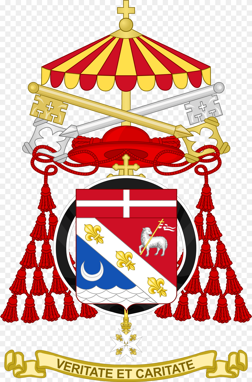 Coat Of Arms Of Jean Louis Pierre Cardinal Tauran Cardinal Coat Of Arms, Emblem, Symbol, Dynamite, Weapon Free Png