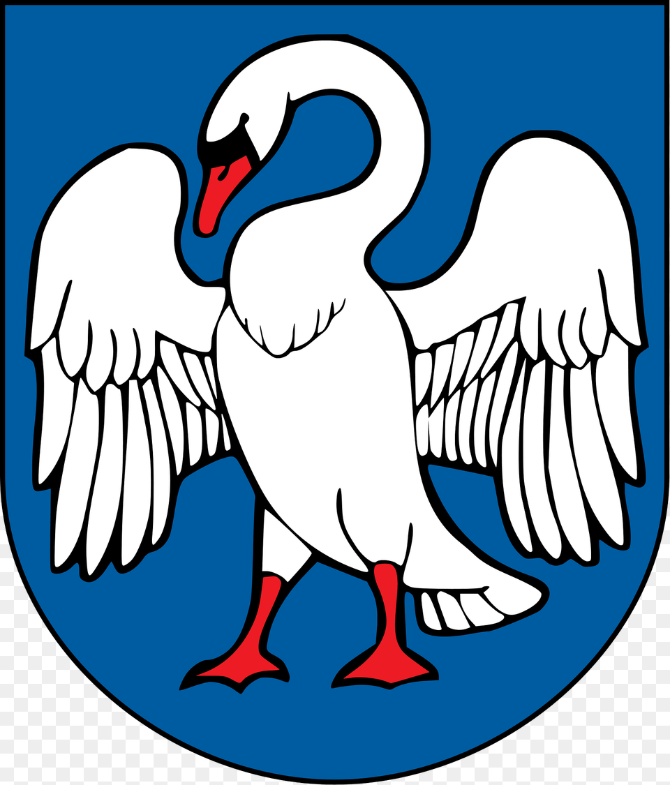 Coat Of Arms Of Jonava Lithuania Clipart, Animal, Bird, Goose, Waterfowl Free Png