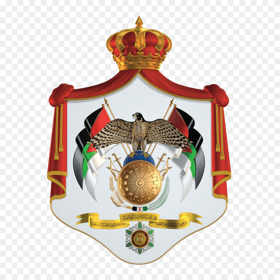 Coat Of Arms Of Jordan, Badge, Emblem, Logo, Symbol Free Png