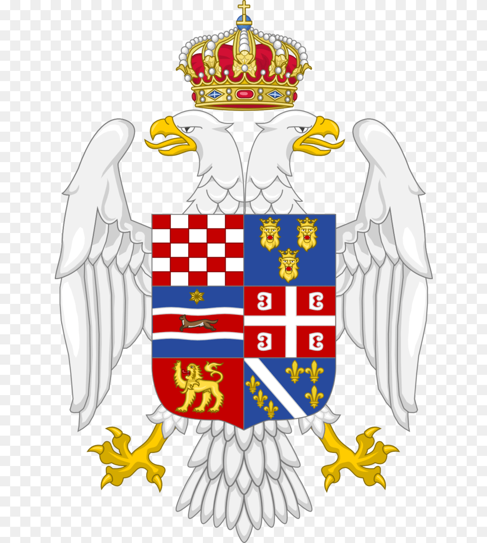Coat Of Arms Of Kingdom Of South Slavia German Vassal Coat Kingdom Of Croatia, Emblem, Symbol, Animal, Bird Free Png