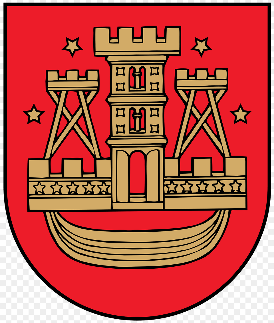 Coat Of Arms Of Klaipeda Lithuania Clipart, Emblem, Symbol, Bulldozer, Machine Png