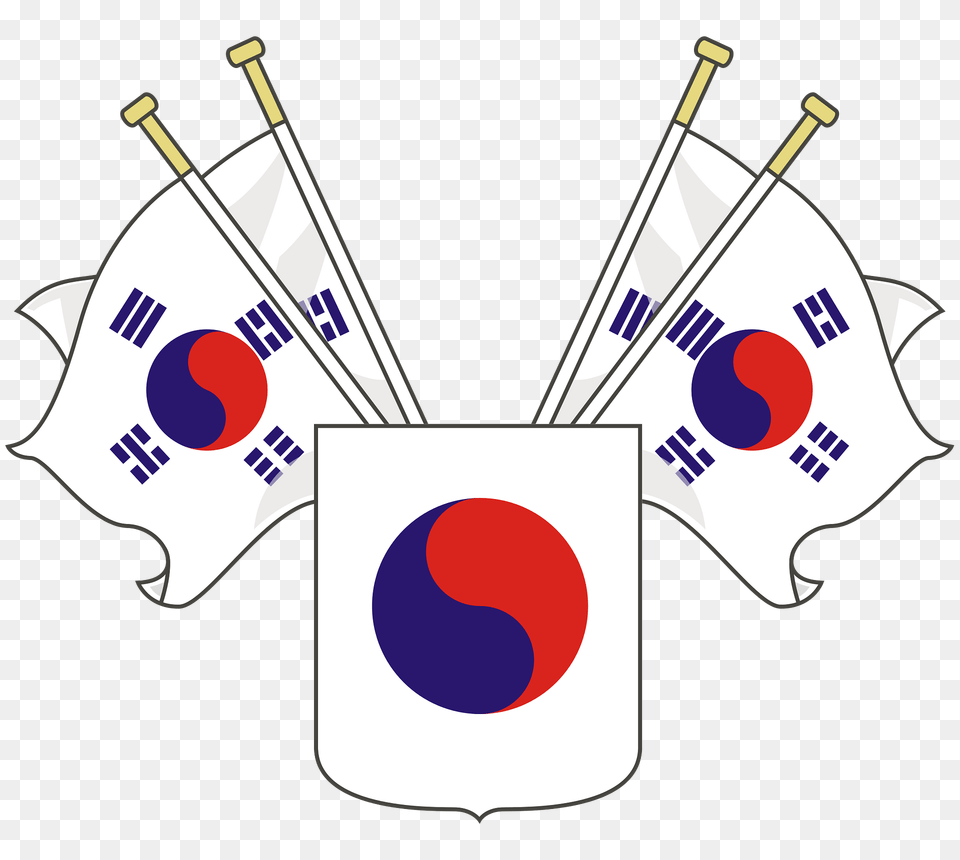 Coat Of Arms Of Korean Empire 1900 Clipart, Bulldozer, Flag, Machine Png Image