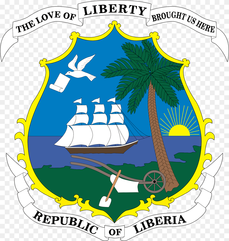 Coat Of Arms Of Liberia Clipart, Dynamite, Weapon, Emblem, Symbol Png Image