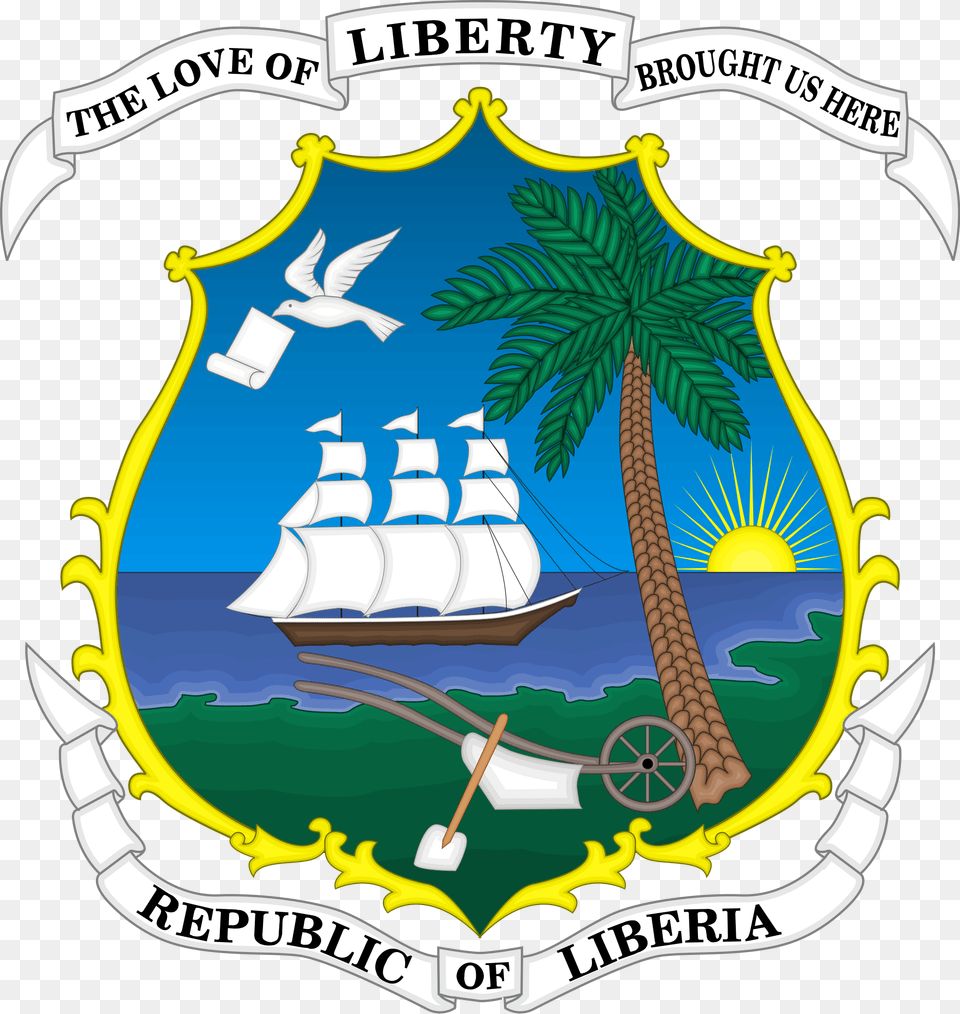 Coat Of Arms Of Liberia Liberia, Emblem, Symbol, Logo Png