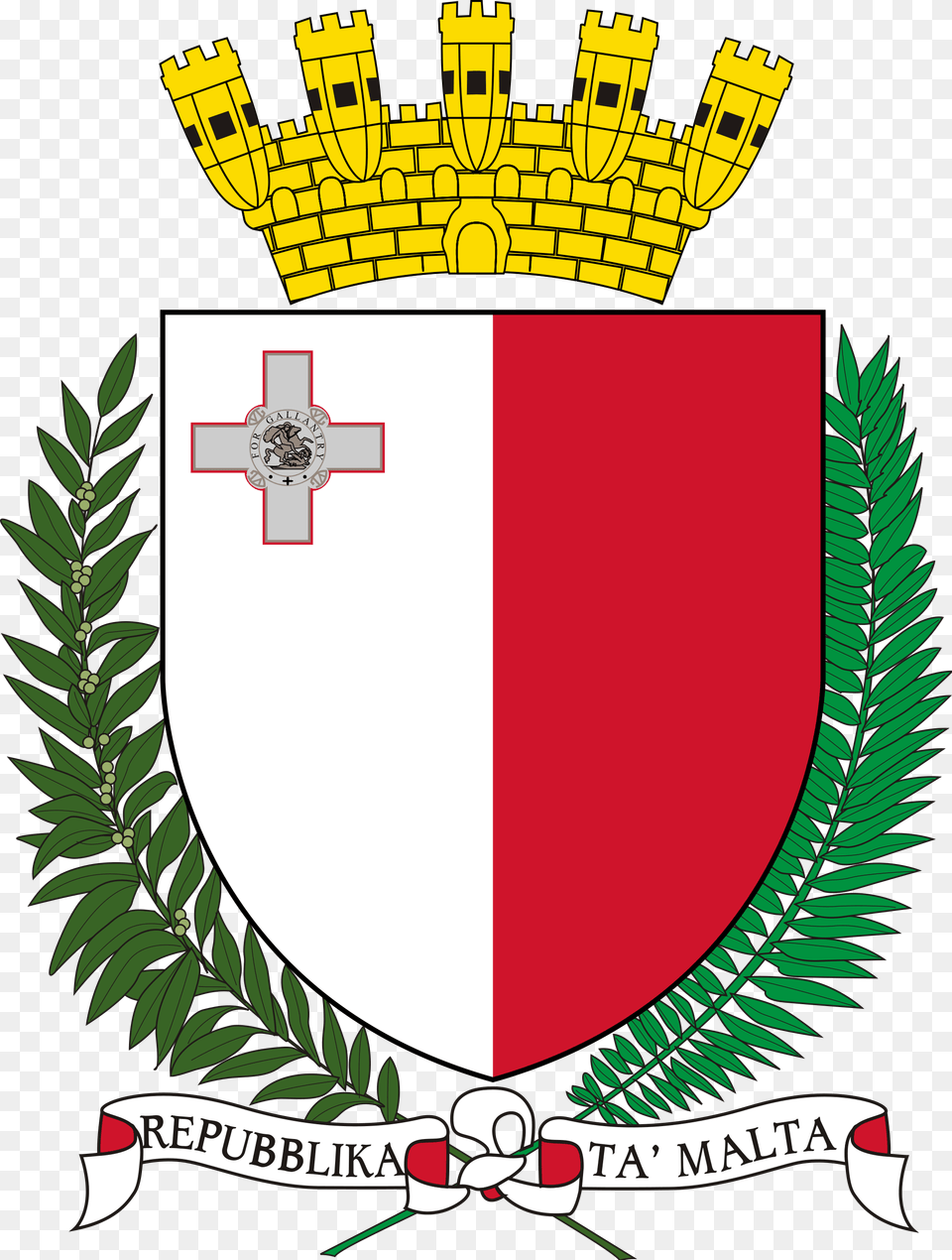 Coat Of Arms Of Malta Malta Coat Of Arms, Emblem, Symbol, Armor, Logo Free Png Download