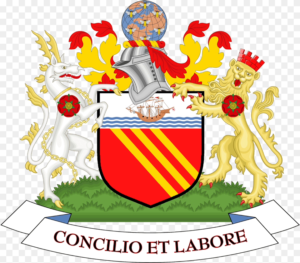 Coat Of Arms Of Manchester City Council Man Utd Coat Of Arms, Armor, Adult, Wedding, Person Free Png