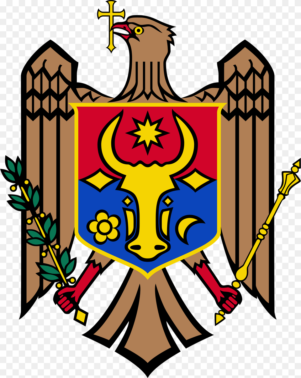 Coat Of Arms Of Moldova Moldova Coat Of Arms, Armor, Emblem, Symbol, Animal Free Png Download