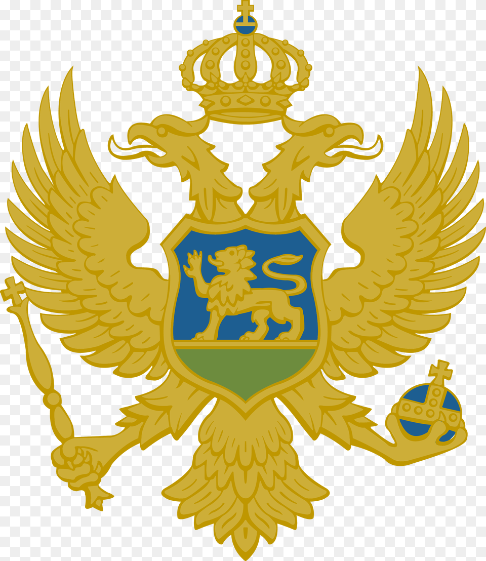 Coat Of Arms Of Montenegro Flag Of Montenegro Montenegrin Montenegro Logo, Badge, Symbol, Emblem Png