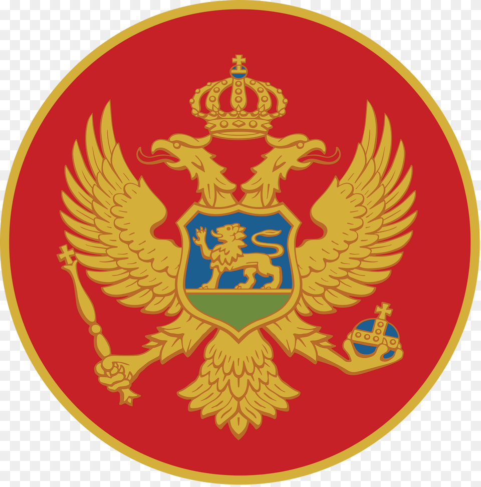 Coat Of Arms Of Montenegro Seal Clipart, Badge, Emblem, Logo, Symbol Free Png Download