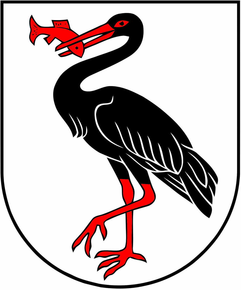 Coat Of Arms Of Neveronys Lithuania Clipart, Animal, Bird, Waterfowl, Fish Free Transparent Png