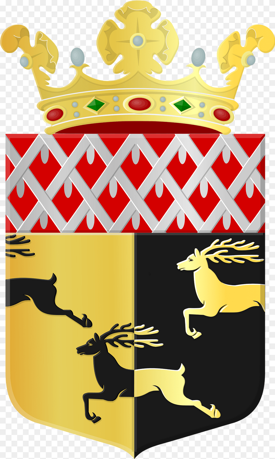 Coat Of Arms Of Nunspeet Clipart, Animal, Antelope, Mammal, Wildlife Png