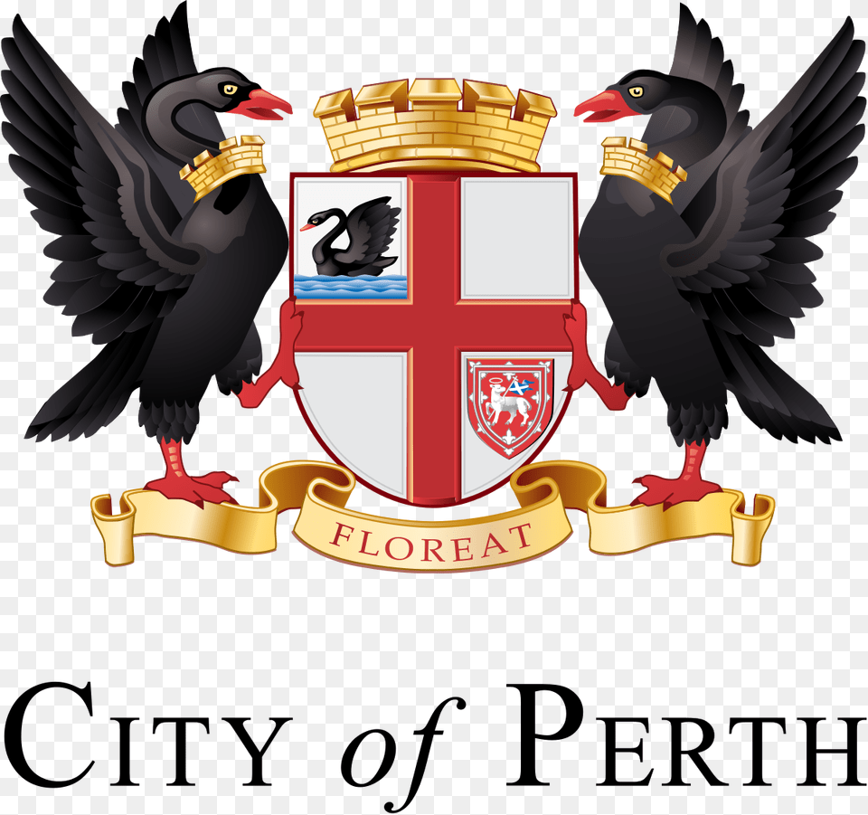 Coat Of Arms Of Perth Perth Coat Of Arms, Emblem, Symbol, Animal, Bird Png Image