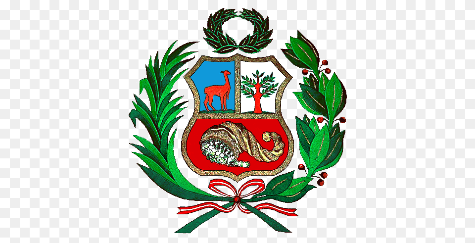 Coat Of Arms Of Peru Escudo Peruano Peru Coat Of Arms, Emblem, Symbol, Plant Free Transparent Png