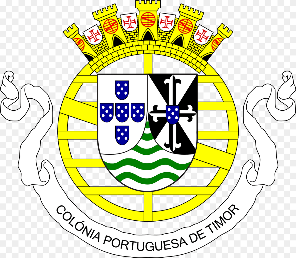 Coat Of Arms Of Portuguese Timor 1935 1951 Clipart, Ammunition, Grenade, Weapon, Symbol Png