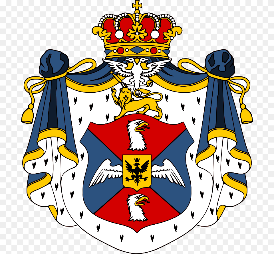 Coat Of Arms Of Prince Daniel I Of Montenegro Code Of Arms Daniel, Armor, Emblem, Symbol, Animal Free Png
