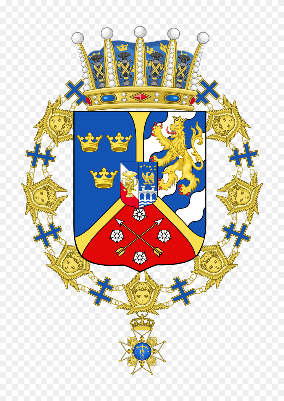 Coat Of Arms Of Prince Eugen Duke Of Nrke 1905 1947 Clipart, Badge, Logo, Symbol, Emblem Png Image
