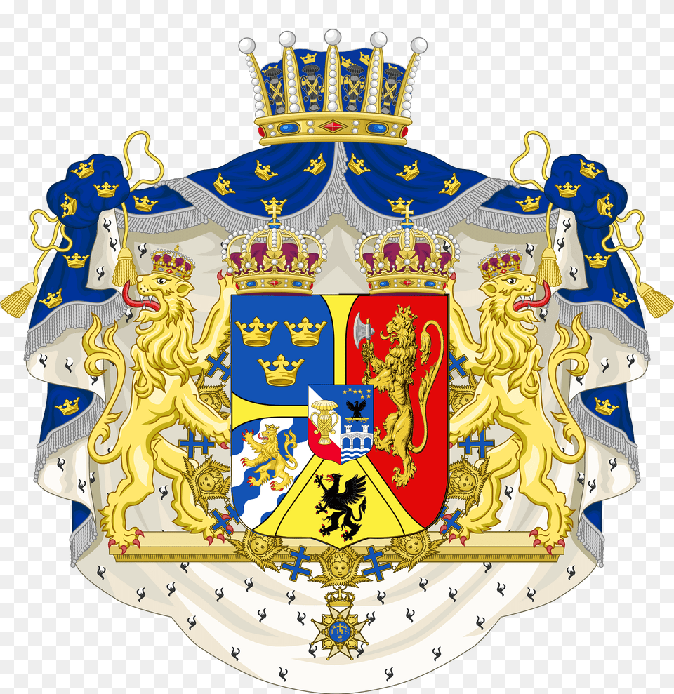 Coat Of Arms Of Prince Wilhelm Duke Of Sdermanland 1884 1907 Clipart, Baby, Person, Animal, Bird Free Transparent Png