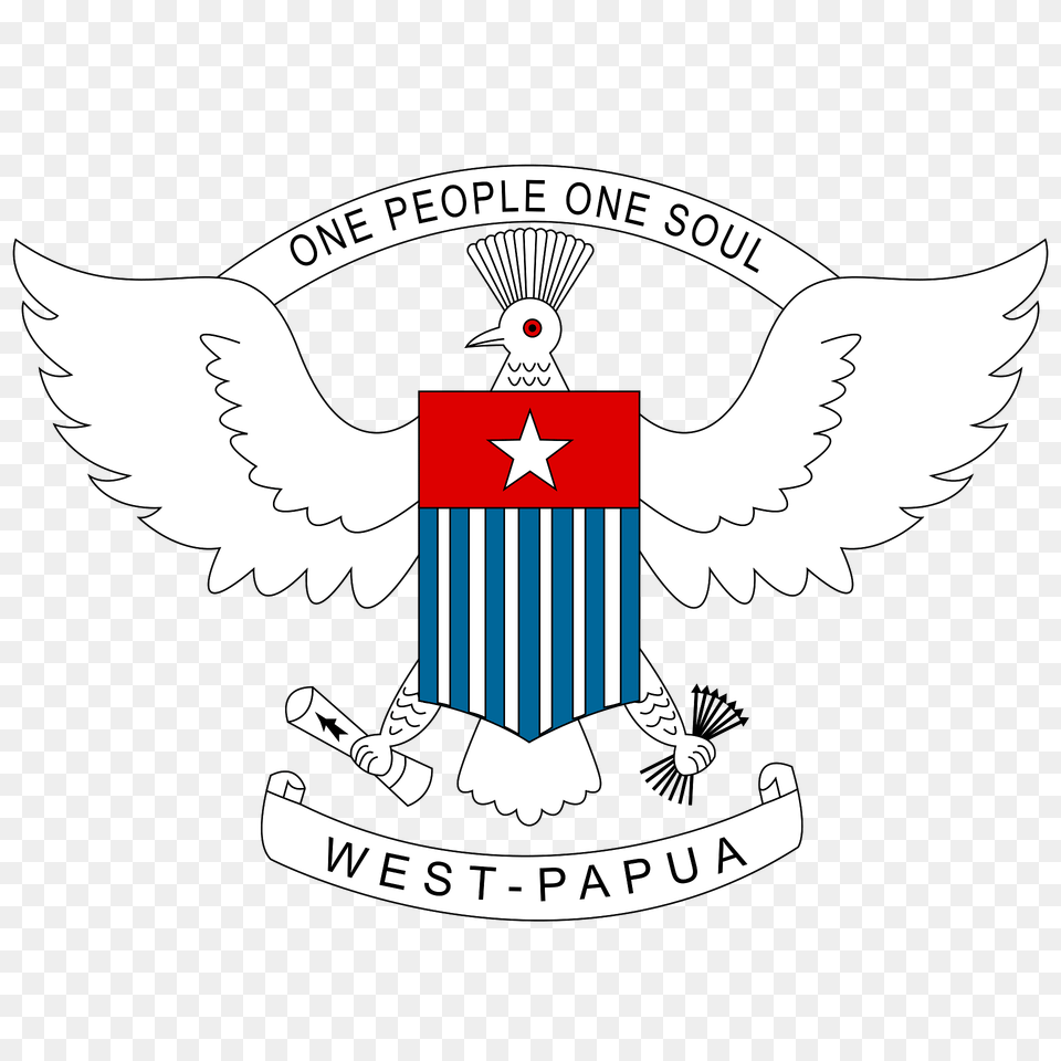 Coat Of Arms Of Republic Of West Papua Clipart, Emblem, Symbol, Logo, Animal Free Png Download