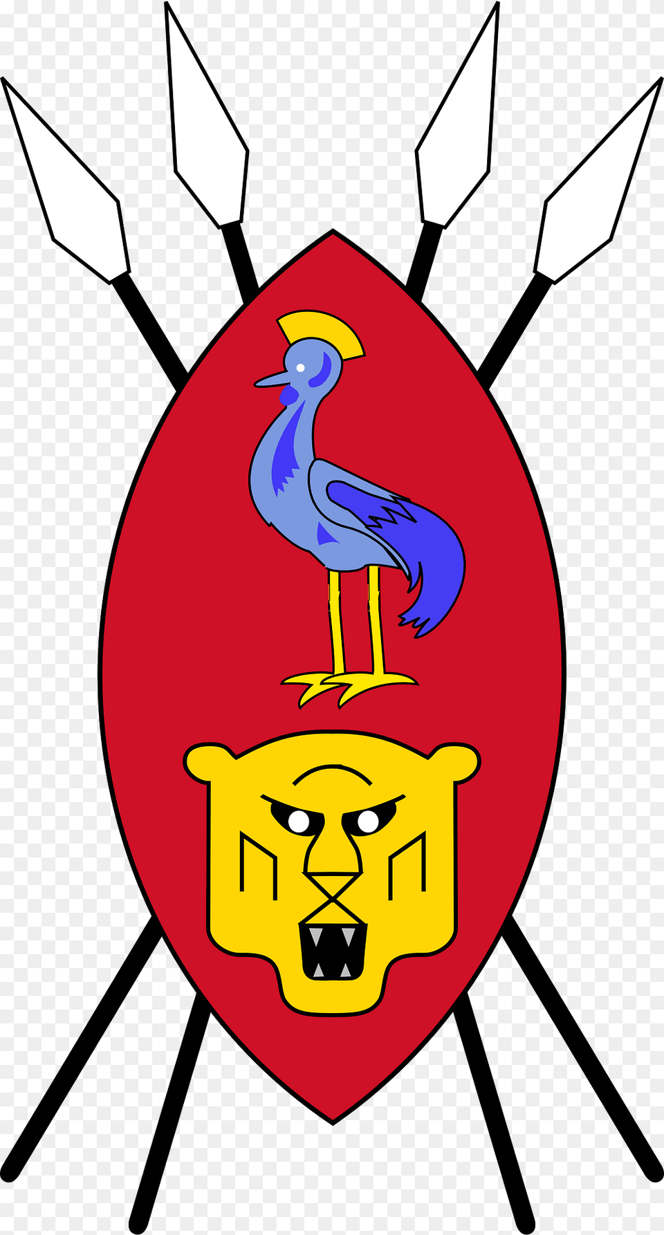 Coat Of Arms Of Ruanda Urundi Clipart, Animal, Bird, Bear, Mammal Png Image