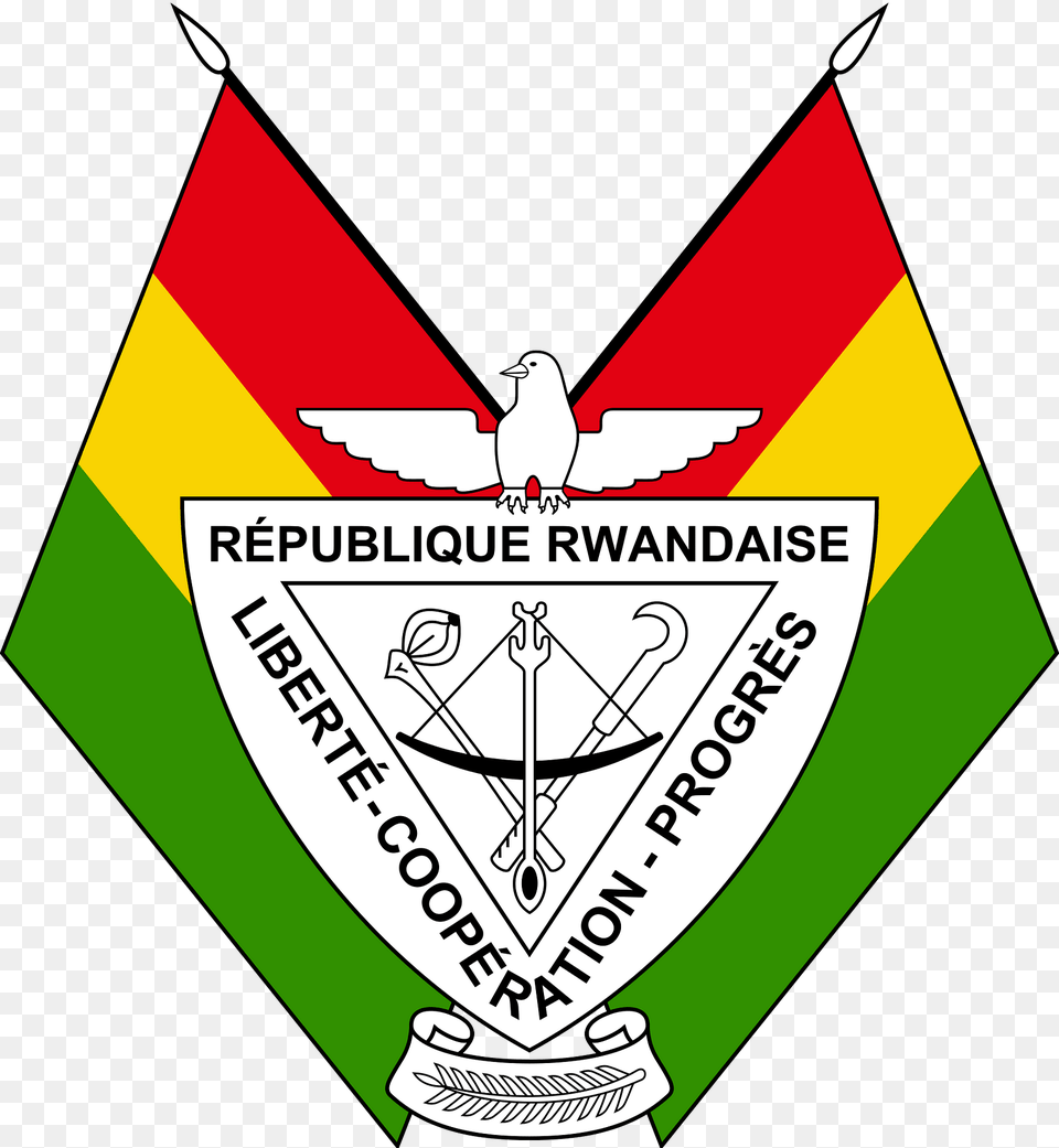 Coat Of Arms Of Rwanda 1962 2001 Clipart, Emblem, Symbol, Logo, Animal Free Png
