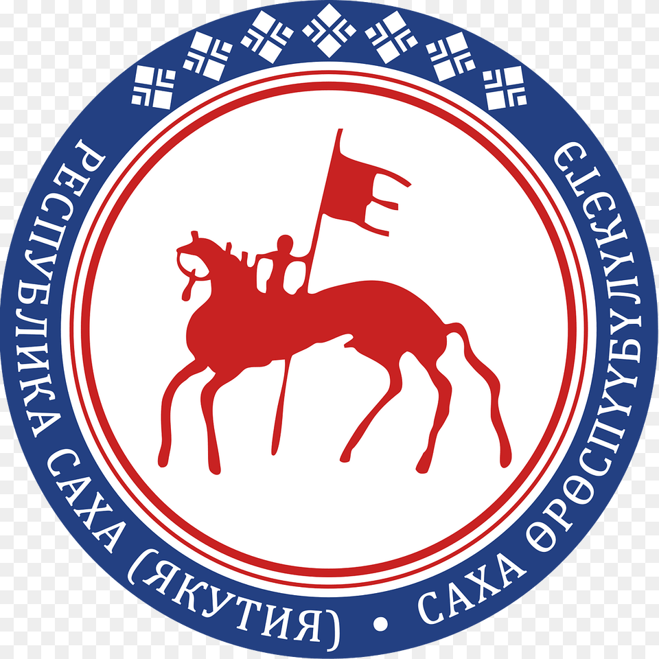 Coat Of Arms Of Sakha Yakutia Clipart, Logo, Animal, Deer, Mammal Png Image