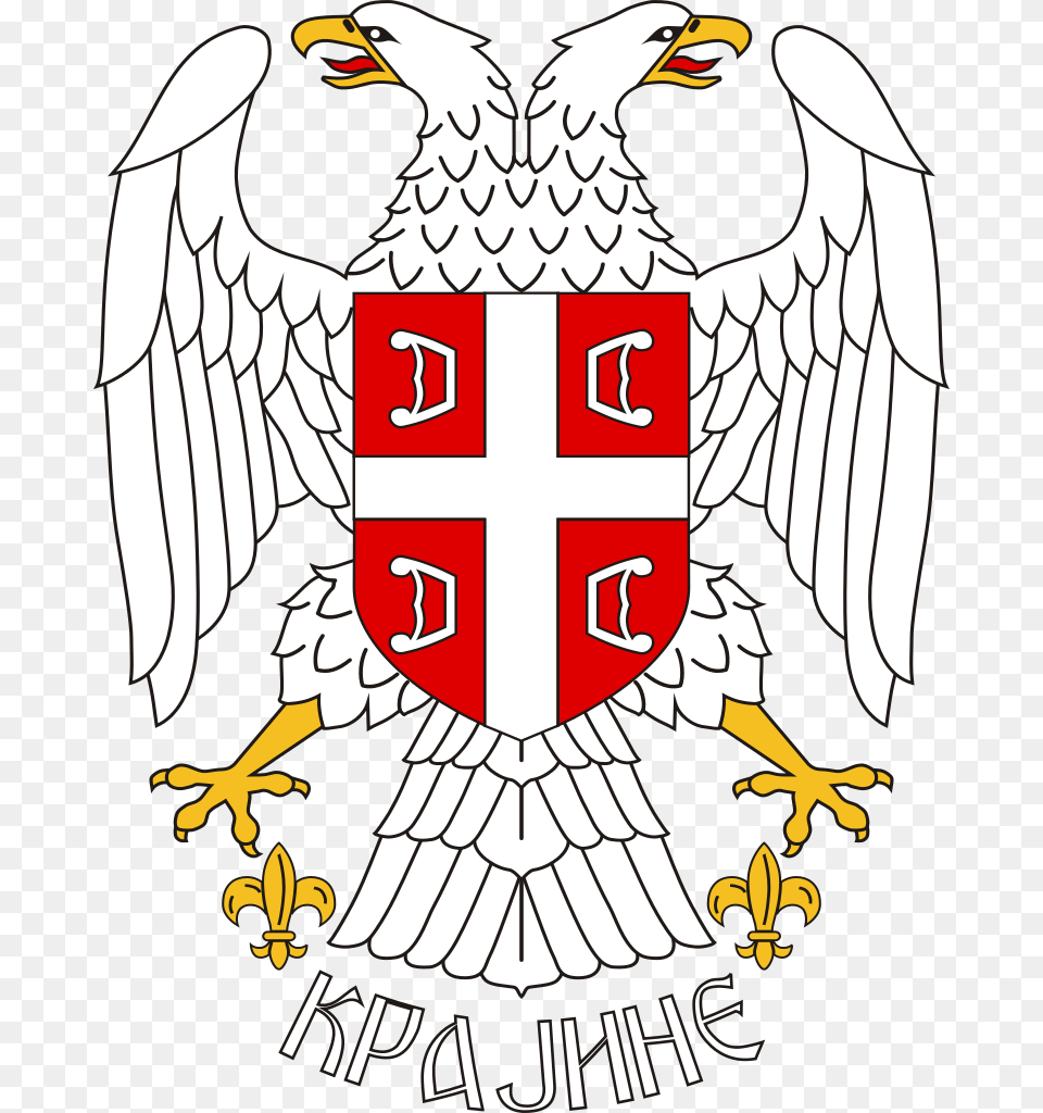 Coat Of Arms Of Serbian Krajina Serbian Eagle, Symbol, Emblem, Person, Man Free Png Download