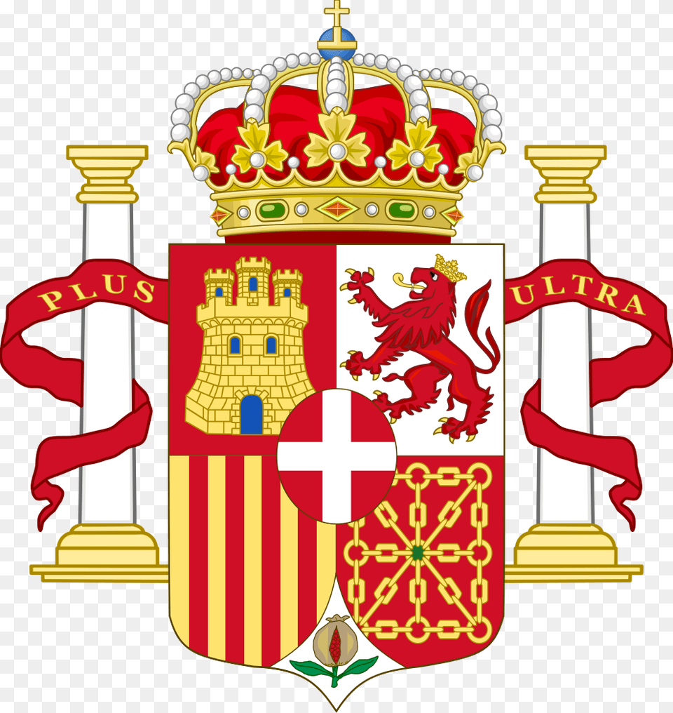 Coat Of Arms Of Spain Pillars Of Hercules Variant Pillars Of Hercules Spain, Dynamite, Weapon Free Png Download