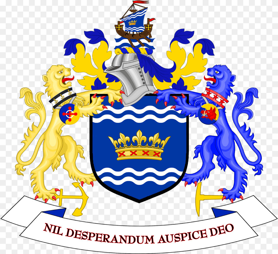 Coat Of Arms Of Sunderland City Council Spanish Royal Coat Of Arms, Emblem, Symbol, Baby, Person Free Png