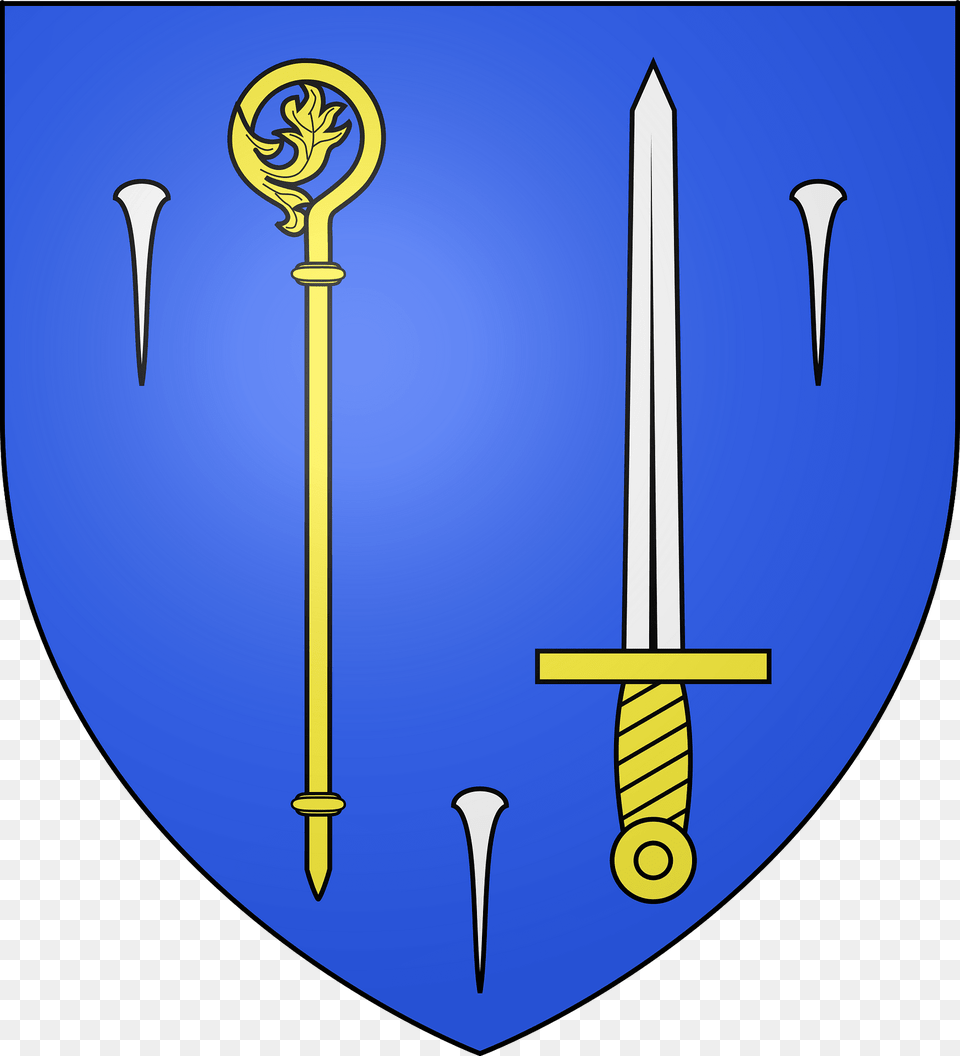 Coat Of Arms Of The Bishopric Of Verdun Clipart, Sword, Weapon, Armor, Shield Free Transparent Png