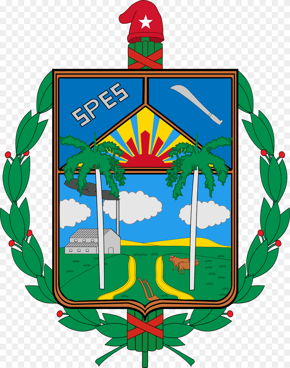 Coat Of Arms Of The Camaguey Province Clipart, Emblem, Symbol, Gas Pump, Machine Free Transparent Png