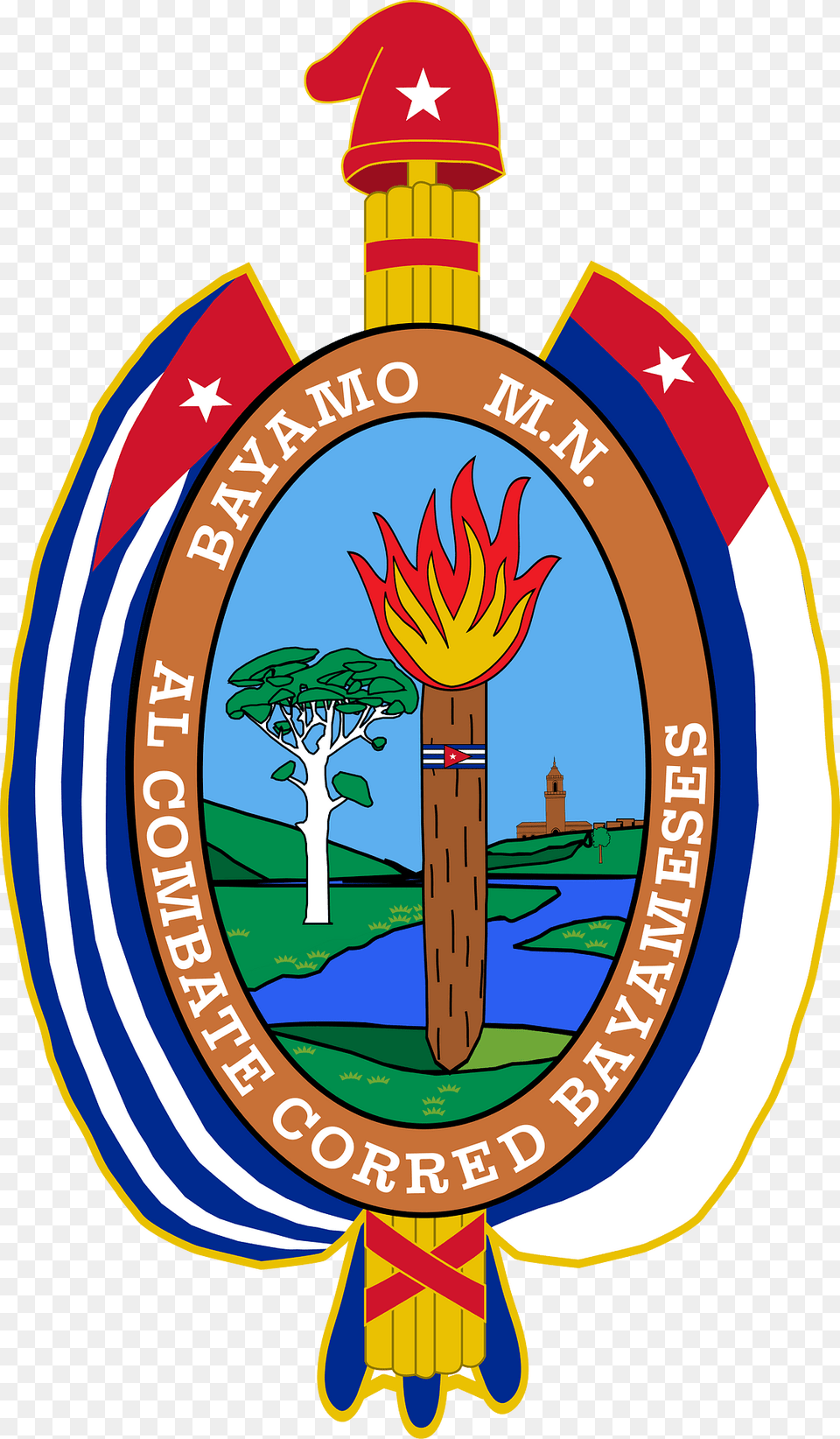 Coat Of Arms Of The City Of Bayamo Clipart, Emblem, Symbol, Logo, Badge Free Png
